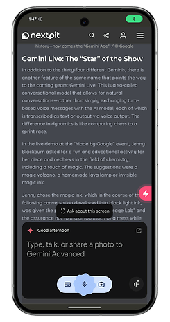 Screenshot der Gemini-Nano-App auf dem Google Pixel 9 Pro XL