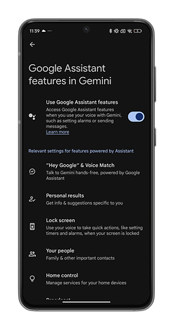 Aplicación Google Gemini en un teléfono Android