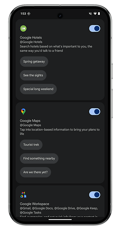 Captura de tela da interface do Google Gemini Nano no Google Pixel 9 Pro XL.