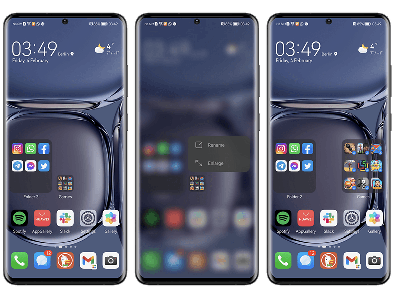 huawei p50 pro review ui folders