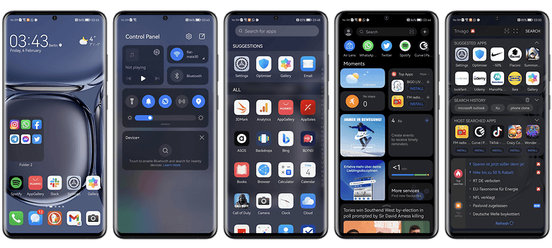 huawei p50 pro review ui homescreen