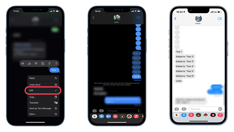 Screenshots der iMessage-App