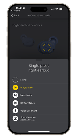 Screenshots der "Jabra-Sound+"App