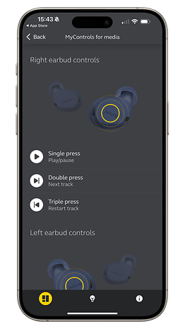 Screenshots der "Jabra-Sound+"App