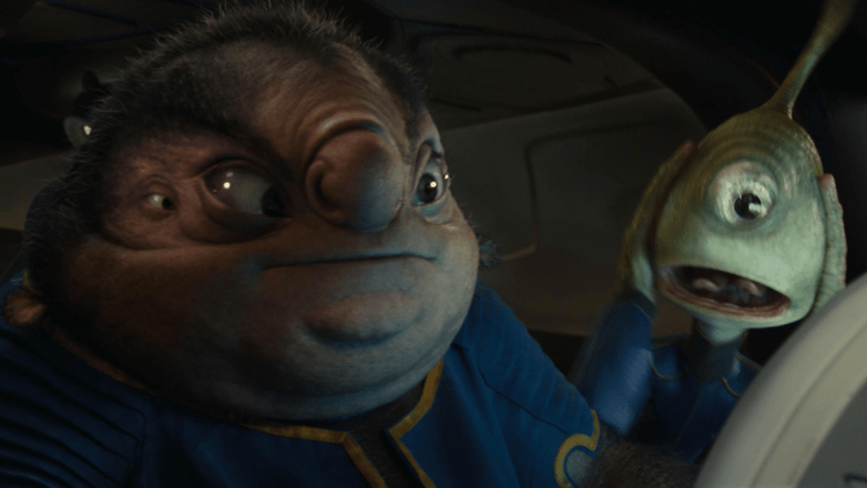 A close-up of two alien characters from 'Lilo and Stitch', one looking concerned and the other shocked. A close-up of two alien characters from 'Lilo and Stitch', one looking concerned and the other shocked.