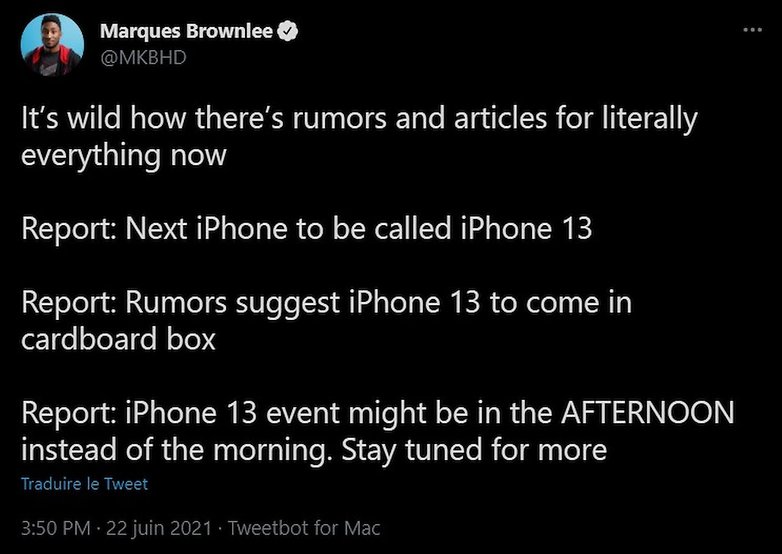 mkbhd rumors tweet