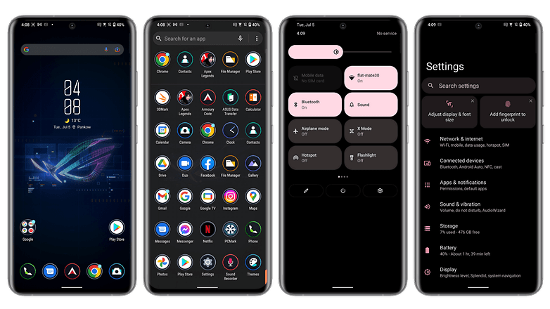 Asus ROG Phone 6 Pro interface ROG UI