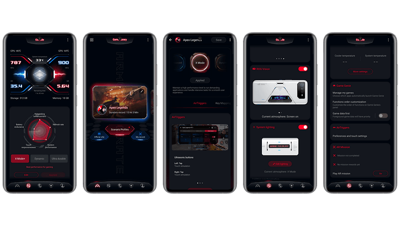 Asus ROG Phone 6 Pro X Mode Screenshots.
