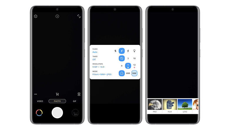 Screenshots of the Pixtica app user interface