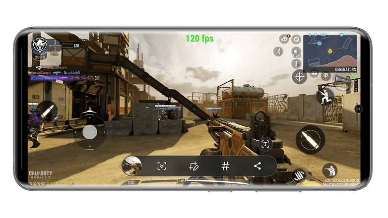 Galaxy S23 Ultra capture d'écran jeu Call of Duty Mobile à 120 FPS