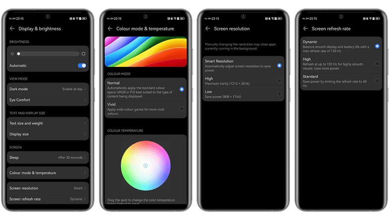 Huawei Mate 50 Pro display settings