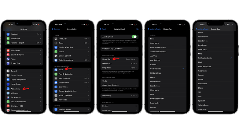 Tangkap d ecran iOS 16 assistivetouch