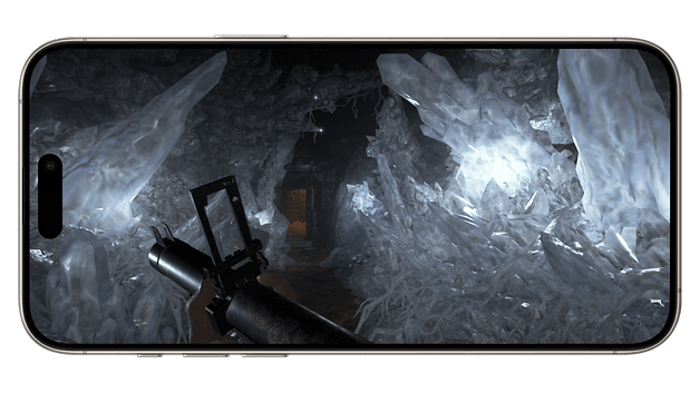 Screenshot aus dem Spiel Resident Evil Village, aufgenommen auf dem Apple iPhone 15 Pro Max