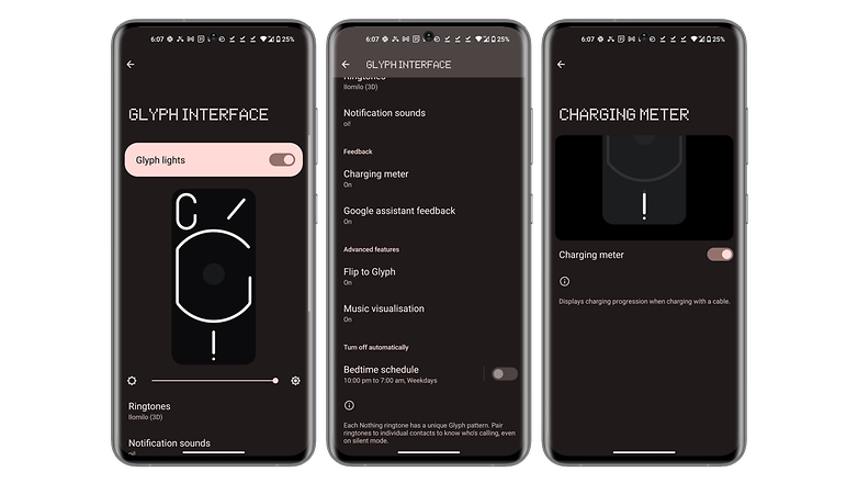 Nothing Phone (1) interface Glyphe