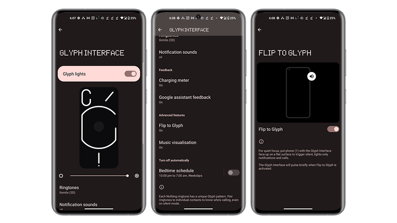 Nothing Phone (1) interface Glyphe