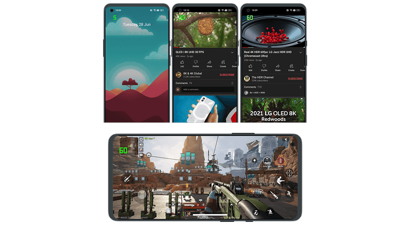 Screenshots des Gaming-Modus beim Realme GT 2 Pro