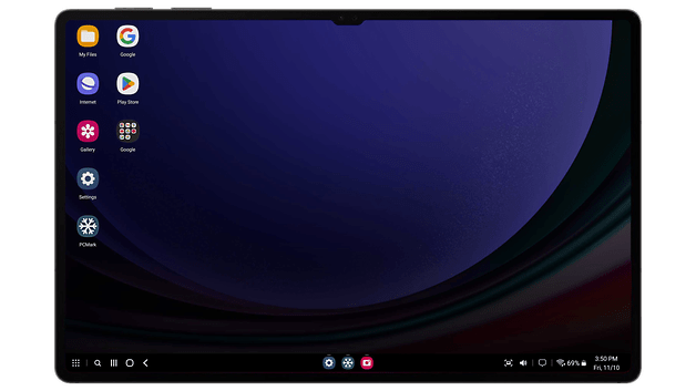 Screenshots vom Galaxy Tab S9 Ultra zeigen One UI im DeX-Modus