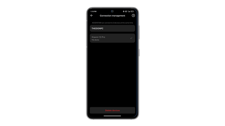 Screenshots der Sennheiser Smart Control-App, die die Mehrpunkt-Bluetooth-Verwaltung zeigen
