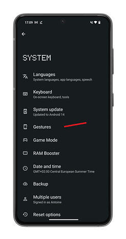 Capture d'écran de Nothing OS 2.5 montrant comment trasnformer le bouton d'alimentation de votre Nothing Phone en bouton d'action