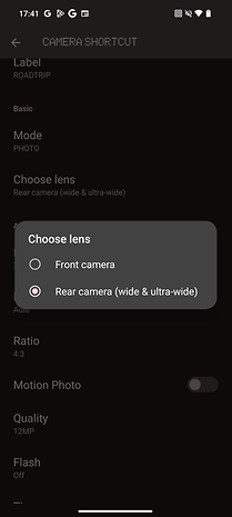 Nothing OS 2.5 screenshot showing how to save your camera app settings.