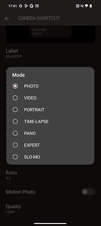 Nothing OS 2.5 screenshot showing how to save your camera app settings.