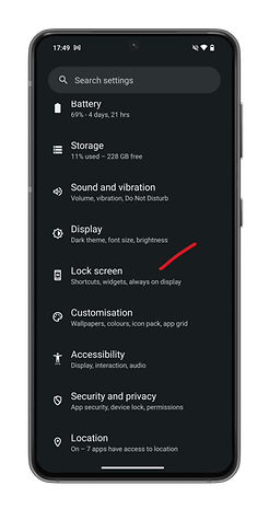 Capture d'écran de Nothing OS 2.5 montrant comment ajouter des widgets à l'écran de verrouillage de votre Nothing Phone
