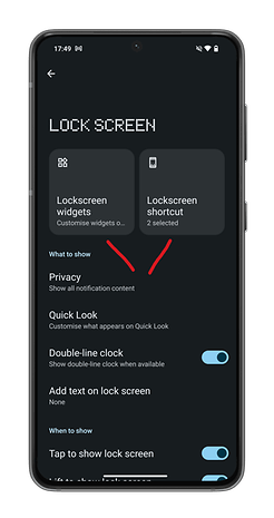Nothing OS 2.5 screenshot showing how to add widgets to your Nothing Phone's lock screen.
