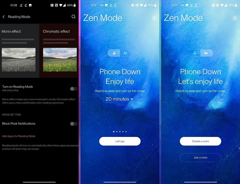 oneplus 8t review oxygenos 11 zen mode reading mode