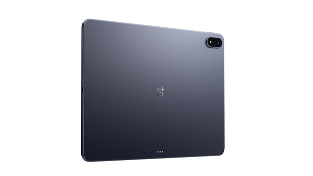 Rückansicht des OnePlus Pad 3 Tablets, das sein elegantes Design und die Kamera zeigt.