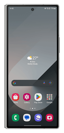 Screenshot of the Samsung Galaxy Z Fold 6's home screen.