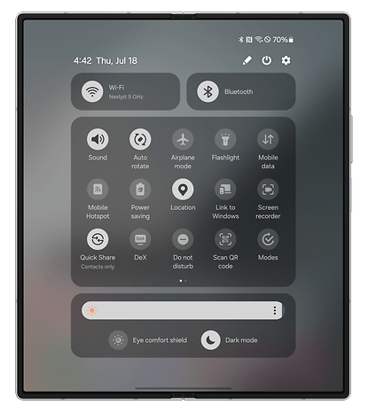 Screenshots der One UI auf dem Galaxy Z Fold 6