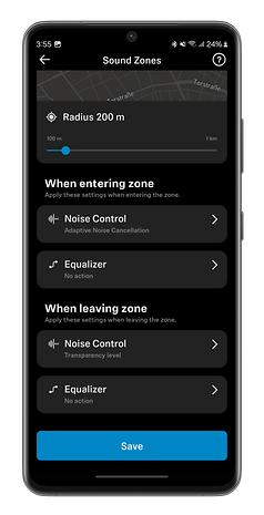 Smart Control app screencapture for the Sennheiser Accentum Plus Wireless headset