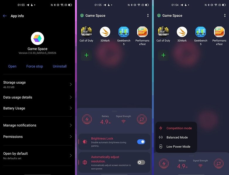 smartphone game mode realme