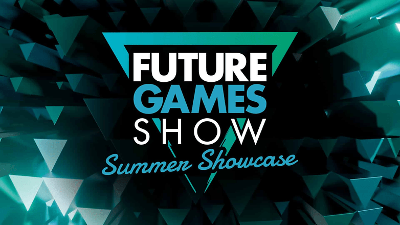Logo for Future Games Show Summer Showcase with geometric background. Logo for Future Games Show Summer Showcase with geometric background.