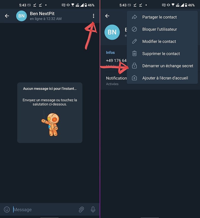 telegram how to secret chat