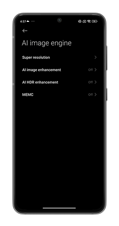 HyperOS settings screenshot depicting adjustments available for the Xiaomi 14 screen