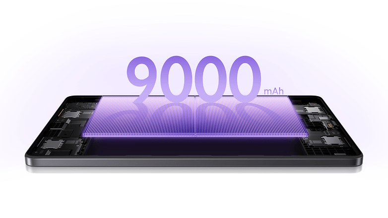 Xiaomi Redmi Pad 2 apresentando uma capacidade de bateria de 9.000 mAh. Xiaomi Redmi Pad 2 apresentando uma capacidade de bateria de 9.000 mAh.
