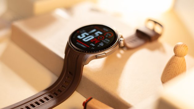 Amazfit Balance smartwatch physical buttons in detail