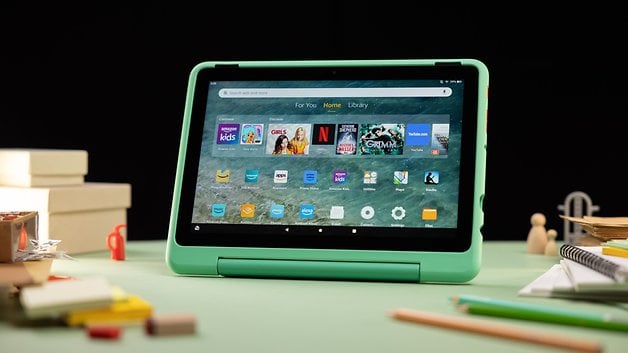 Fire HD 10 Kids Pro tablet with the kickstand