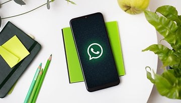 Whatsapp logo on a mobile phone