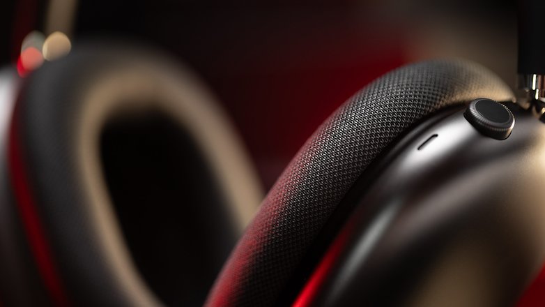 AirPods Max mesh fabric on the earcups viewed up close