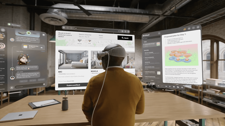 Apple Vision Pro en réalité mixte