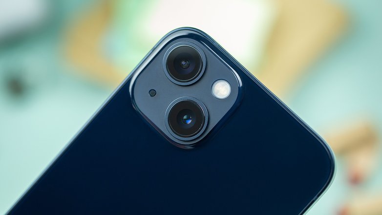 Close up on the iPhone 13 camera module