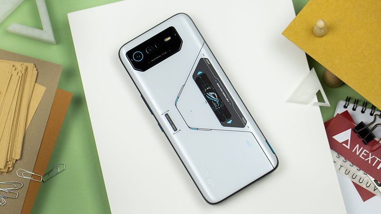 Asus ROG Phone 6 Pro back design in Storm White