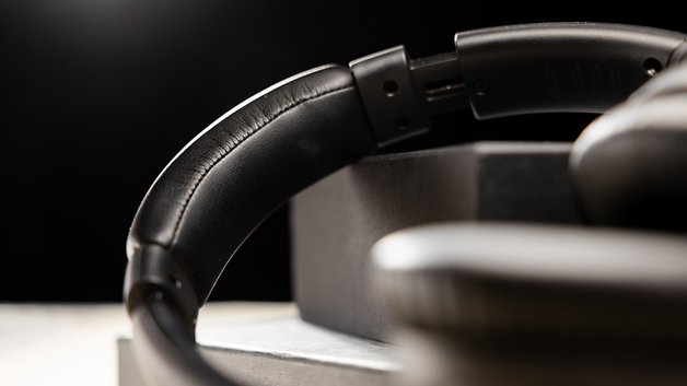 The Audio-Technica ATH-S300BT headphones with a close-up of the headband.