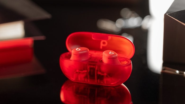 Look cool with the Beats Solo Buds' transparent case.