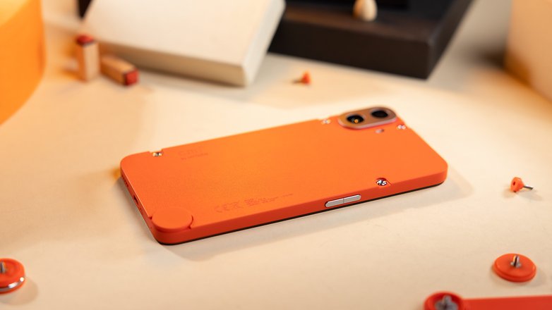 CMF Phone 1 with the orange case