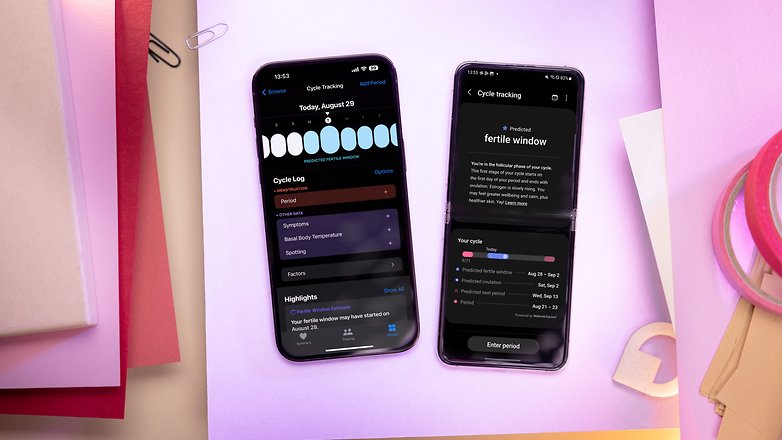 Apple Cycle tracking vs Samsung Cycle Tracking