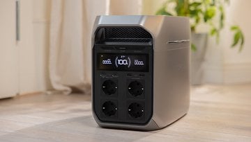 EcoFlow Delta 3 Plus portable power station with multiple outlets and a digital display.