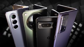 Von links nach rechts: Samsung Galaxy Z Fold 5, OnePlus Open, Google Pixel Fold und Honor Magic V2